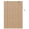 vidaXL Roller Blind with Curtains Manual Nature 100 x 160 cm Bamboo