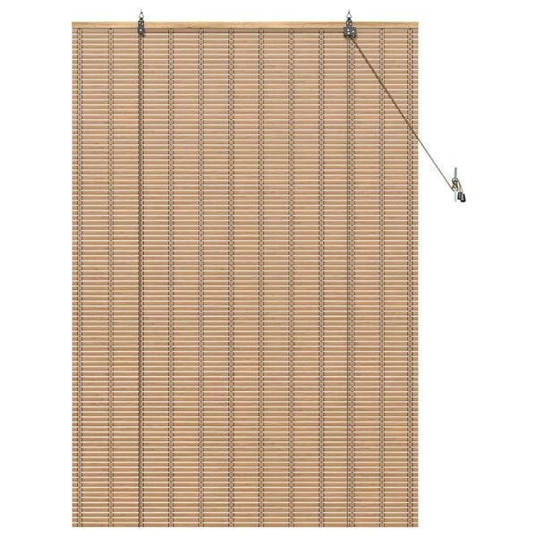 vidaXL Roller Blind with Curtains Manual Nature 100 x 160 cm Bamboo