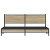 vidaXL Metal Bed Frame without Mattress Sonoma Oak 200x200 cm