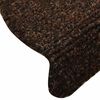 vidaXL Stair Mats Self-adhesive 10 pcs 65x21x4 cm Brown Half Round Large