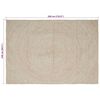 vidaXL Area Rugs Rectangular Natural and White 240 x 340 cm Jute