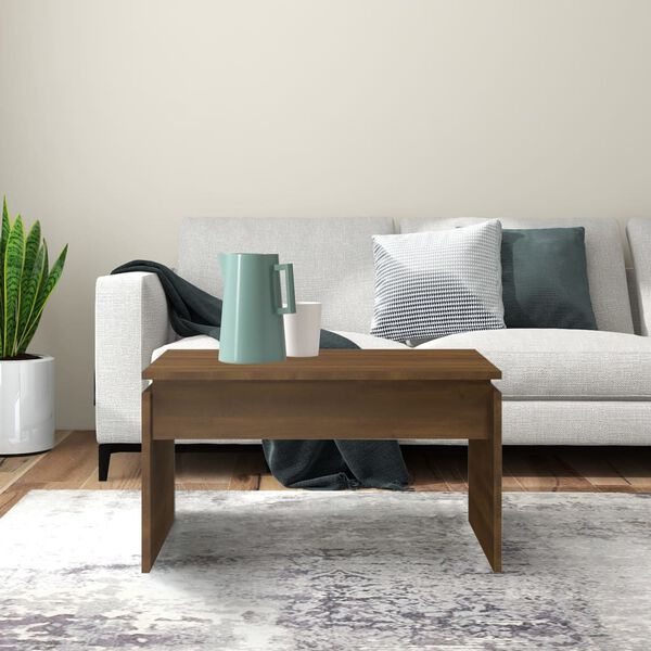vidaXL Coffee Table Brown Oak 68x50x38 cm Engineered Wood