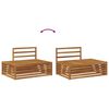 vidaXL Outdoor Sofa Set 2 Piece Natural 203.5 x 83 x 73 cm