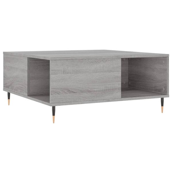 vidaXL Coffee Table Grey Sonoma 80x80x36.5 cm Engineered Wood