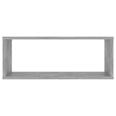 vidaXL Wall Cube Shelf 4 pcs Concrete Grey 60x15x23 cm Engineered Wood