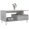 vidaXL Coffee Table Concrete Grey 90x49x45 cm Engineered Wood