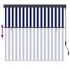 vidaXL Roller Blind Blue and White 180 x 250 cm Fabric and Aluminum