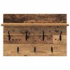 vidaXL Wall-Mounted Coat Rack Old Wood 60 x 40 x 12 cm Engineered wood