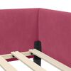 vidaXL Corner Bed Frame with Headboard Wine Red 100 cm x 200 cm Velvet