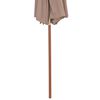 vidaXL Double Decker Garden Parasol with Wooden Pole 270 cm Taupe