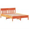 vidaXL Bed Frame without Mattress Wax Brown 140x200 cm Solid Wood Pine