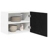 vidaXL Hanging Cabinet with Door Black Oak and White 50 x 31 x 40 cm