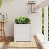 vidaXL Garden Planter White 50x50x50 cm Solid Wood Pine