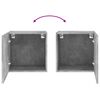 vidaXL TV Wall Cabinets 2 pcs Concrete Grey 40.5x30x40 cm Engineered Wood