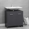 vidaXL Bathroom Cabinet High Gloss Grey 60x33x61 cm Engineered Wood