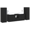 vidaXL Bathroom Furniture Set 5 pcs Black 33 x 34.5 x 100 cm