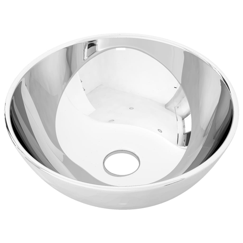Better Bathrooms vidaXL Wash Basin with Overflow 41x41x15 cm Ceramic Silver BEST 788744166236 