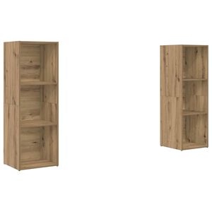vidaXL TV Cabinet Set Wall-mounted 2 pcs Artisan Oak 107 x 35 x 37 cm