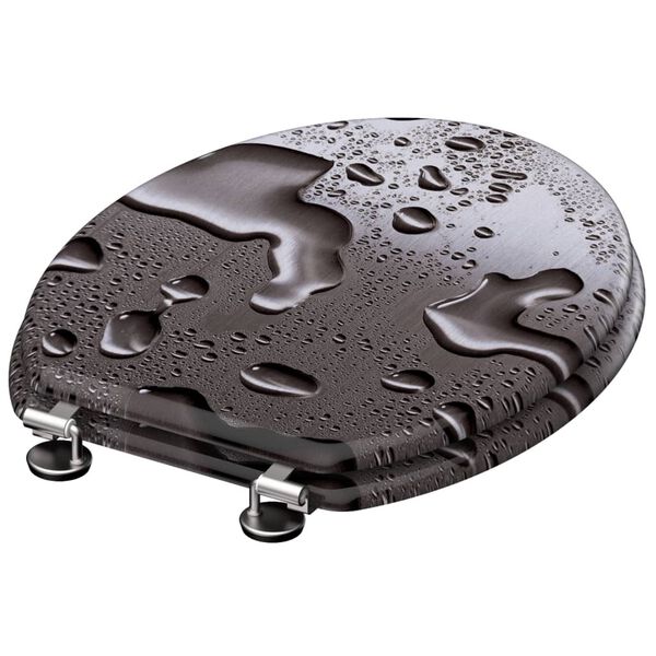 SCH&Uuml;TTE Toilet Seat GREY STEEL MDF