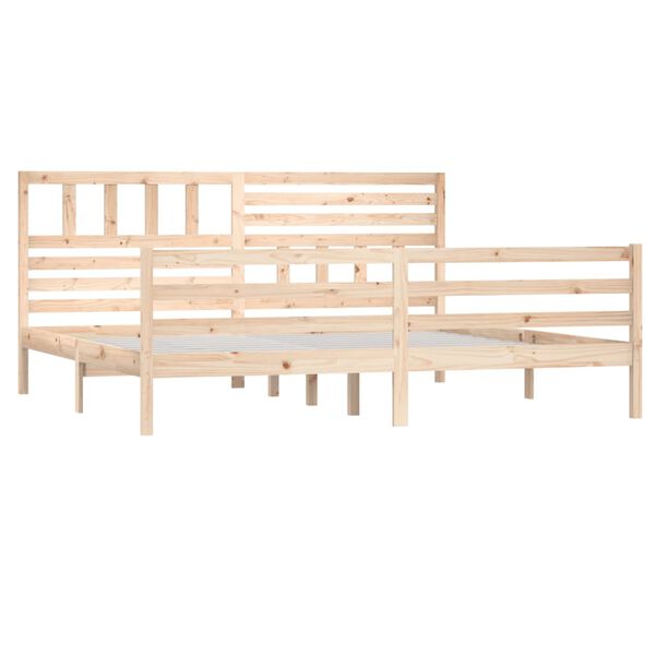 vidaXL Bed Frame without Mattress Solid Wood 200x200 cm