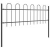 vidaXL Garden Fence Grey 3.4 x 0.6 m Powder-coated steel