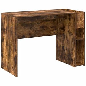 vidaXL Desk Smoked Oak Engineered Wood 109 x 50 x 78 cm
