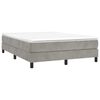 vidaXL Box Spring Bed Frame Light Grey Double Velvet (UK/IE/FI/NO only)