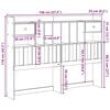 vidaXL Headboard with Storage White 140 cm Solid Wood Pine