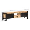 vidaXL TV Cabinet 140x30x40 cm Rough Mango Wood