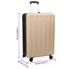 vidaXL Suitcase Folding Champagne 50 x 30 x 76 cm ABS Plastic