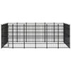 vidaXL Outdoor Dog Kennel Steel 22.12 m&sup2;