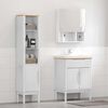 vidaXL Bathroom Furniture Set FLORO 2 pcs White Solid Pine Wood