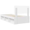 vidaXL Bed Frame with Headboard White 75 x 190 cm Solid Pine Wood