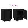 vidaXL Bedside Cabinet 2 pcs Black Oak 39 x 34.5 x 50 cm
