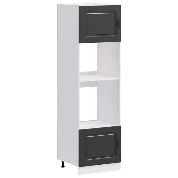 vidaXL Oven Cabinets 2 pcs Kalmar Black Engineered Wood