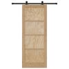vidaXL Sliding Door ORKDAL Brown 83 x 211 cm Solid Pine Wood