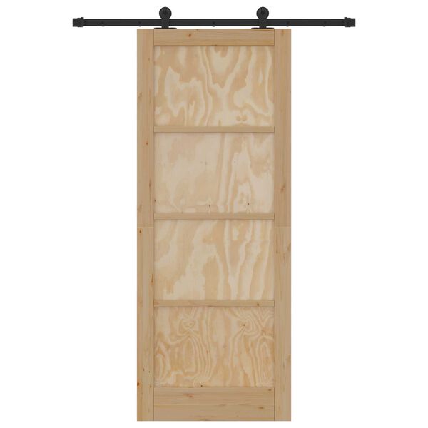 vidaXL Sliding Door ORKDAL Brown 83 x 211 cm Solid Pine Wood