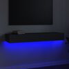vidaXL TV Cabinet with LED Lights Grey 120x35x15.5 cm