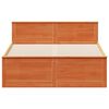 vidaXL Bed Frame without Mattress with Headboard Wax Brown 150x200 cm King Size Solid Wood Pine