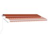 vidaXL Freestanding Manual Retractable Awning 400x300 cm Orange/Brown