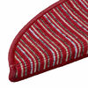 vidaXL Self-adhesive Stair Mats 15 pcs Red 56 x 17 x 3 cm