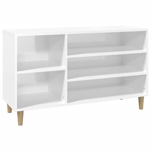 vidaXL Shoe Cabinet High Gloss White 102x36x60 cm Engineered Wood
