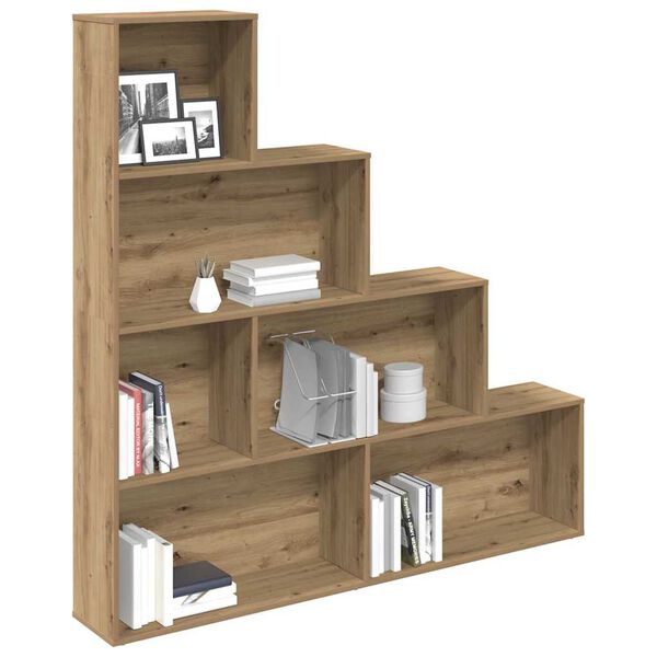 vidaXL Book Cabinet Artisan Oak 157x24x160 cm Engineered Wood