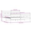 vidaXL Metal Bed Frame without Mattress Smoked Oak 180x200 cm Super King