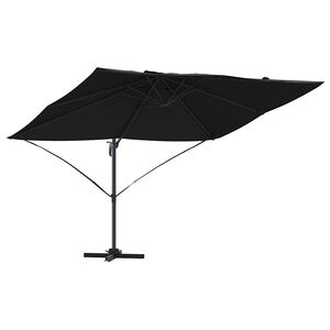 vidaXL Umbrella 351 x 250 x 260 cm Polyester and Aluminium Black