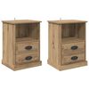 vidaXL Bedside Cabinet 2 pcs Artisan Oak 36 x 43 x 60 cm