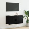 vidaXL Wall Mounted TV Cabinet Black oak 80 x 34.5 x 40 cm