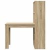 vidaXL Desk with Shelf Sonoma Oak 122 x 67 x 145 cm Engineered Wood