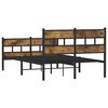 vidaXL Metal Bed Frame without Mattress Smoked Oak 120x200 cm