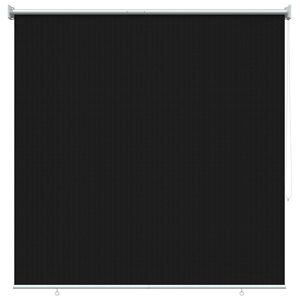 vidaXL Outdoor Roller Blind 90% UV Block Black 140 x 140 cm HDPE